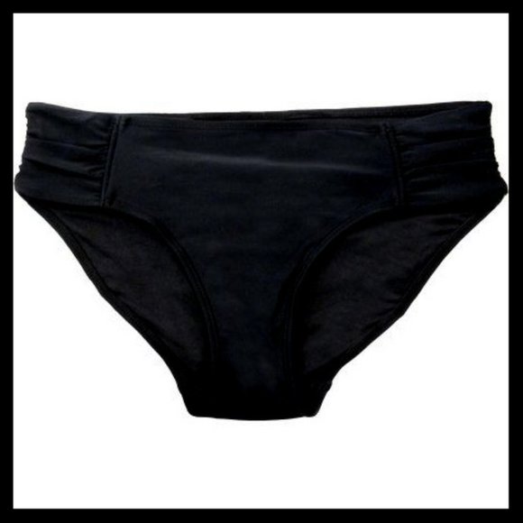 CATALINA PLUS 3X 22 24 Black Tummy Control SWIM Bottoms Ruched Sides NWT - Picture 2 of 2